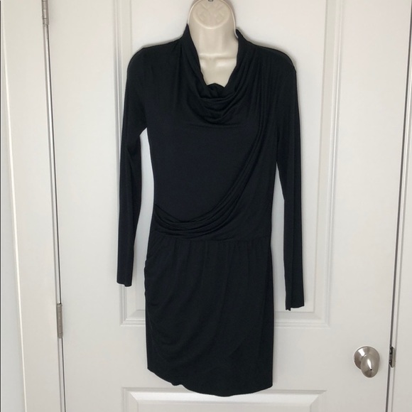 Threedots Black Drapped Dress - Picture 4 of 6